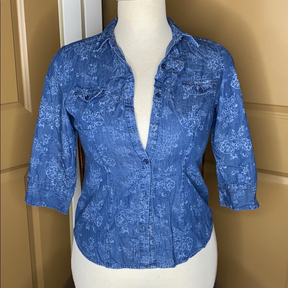 Floral Denim Shirt